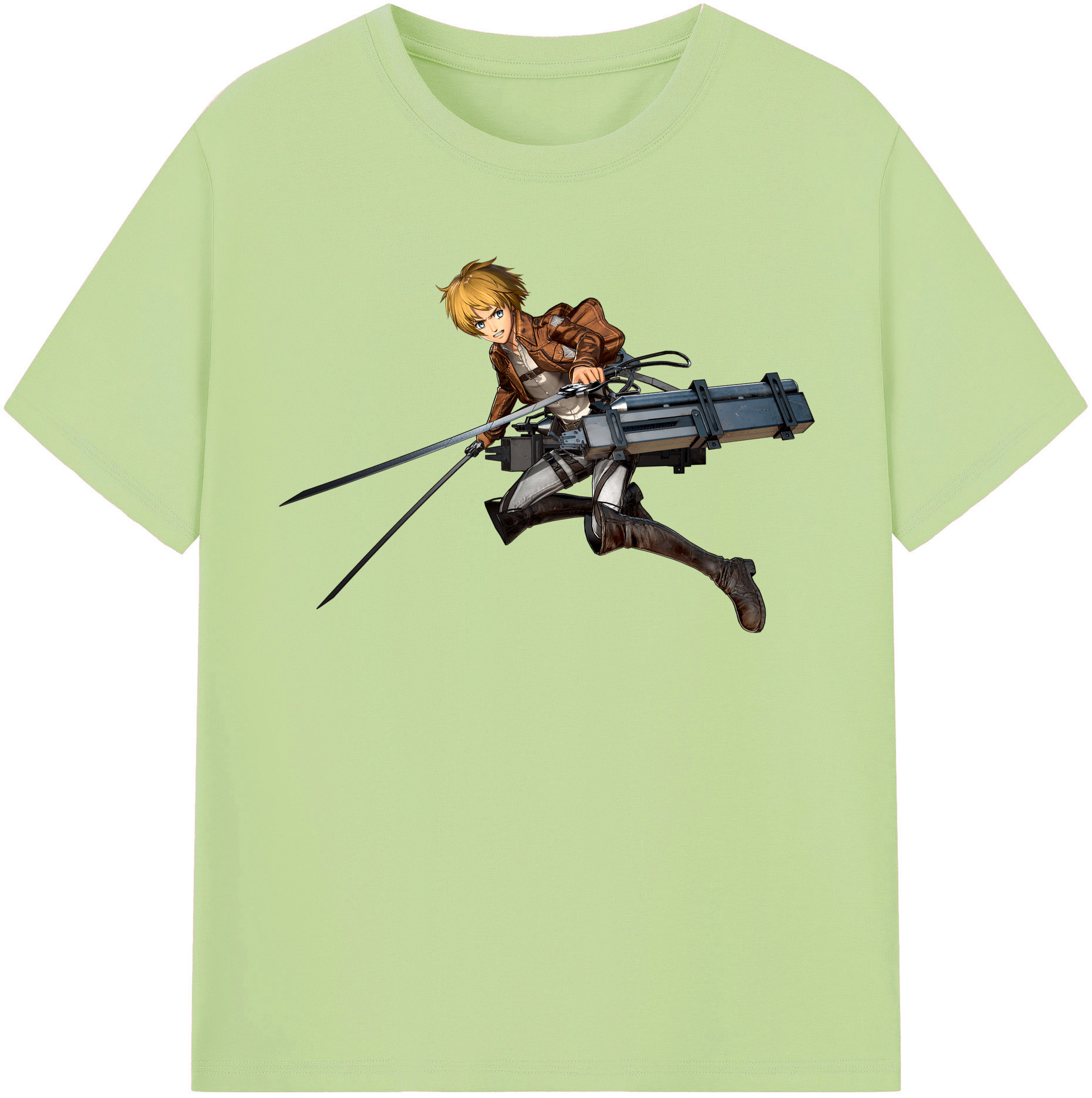 （画像用） 進撃の巨人 アルミン·アルレルト Attack on Titan Armin Arlert 綿100％半袖Tシャツ（フロントプリント）